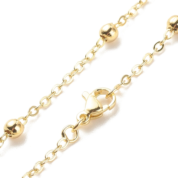 

PandaHall Brass Satellite Chains Necklace for Women, Cadmium Free & Lead Free, Real 18K Gold Plated, 17.40 inch(44.2cm) Brass