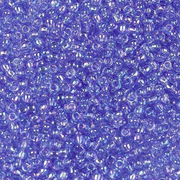 

PandaHall TOHO Round Seed Beads, Japanese Seed Beads, (168) Transparent AB Light Sapphire, 11/0, 2.2mm, Hole: 0.8mm, about 5555pcs/50g Glass..., Blue