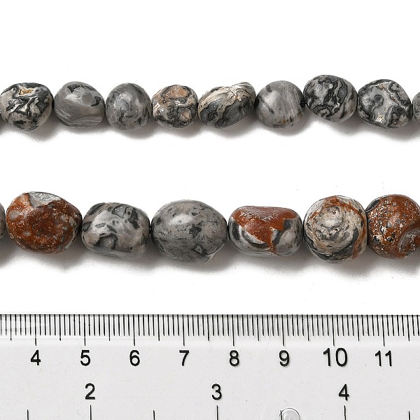 Natürliche Schwarze Seide Stein / Netstone Perlen Stränge