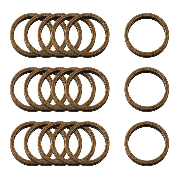 

PandaHall Brass Linking Rings, Nickel Free, Antique Bronze, 10x1mm Brass Ring