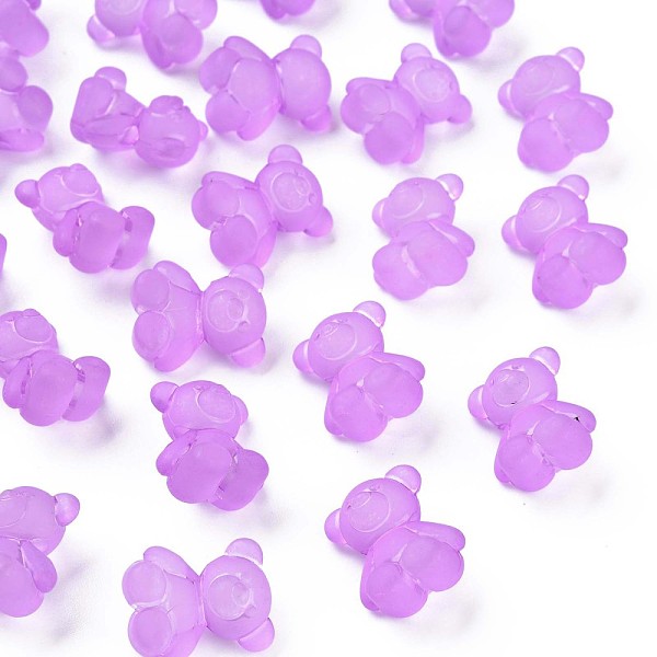 

PandaHall Transparent Acrylic Beads, Frosted, Bear, Dark Orchid, 18.5x15.5x11mm, Hole: 2.5mm, about 330pcs/500g Acrylic Bear