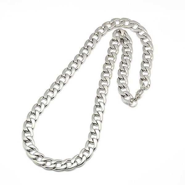 

PandaHall 304 Stainless Steel Curb Chain/Twisted Chain Necklaces, with Lobster Claw Clasps, Stainless Steel Color, 23 inch~25 inch...