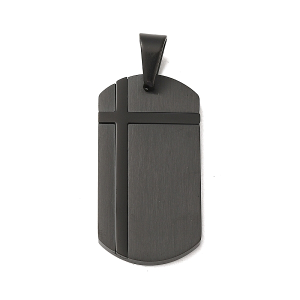 

PandaHall 304 Stainless Steel Pendants, Rectangle Charm, Black, 34.5x17.5x2mm, Hole: 7x5.5mm 304 Stainless Steel Rectangle