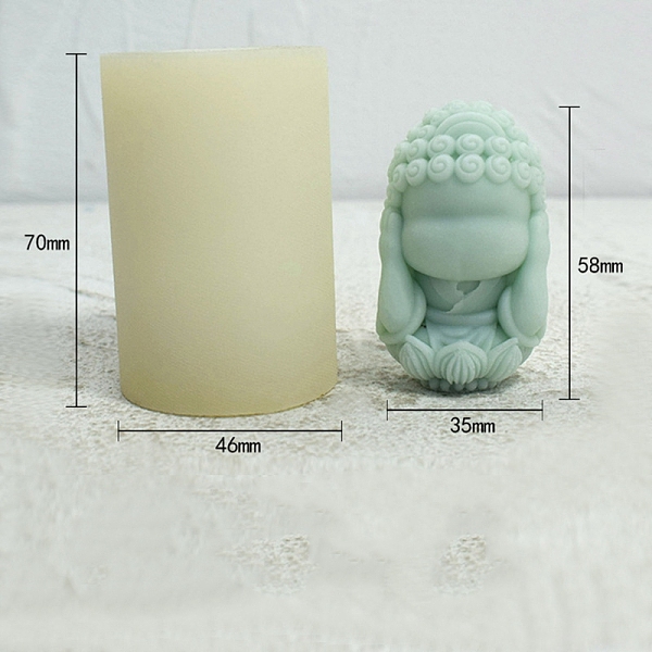 3D Buddha-Statue DIY Lebensmittelechte Silikon-Kerzenformen