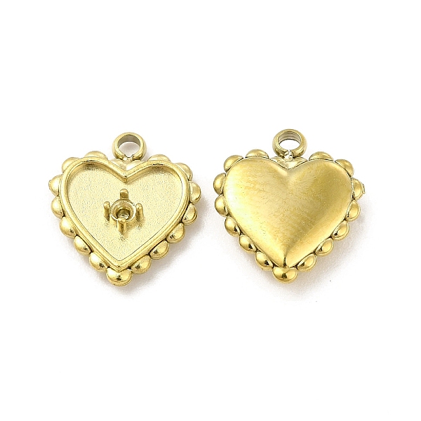 

PandaHall Ion Plating(IP) 304 Stainless Steel Pendant Rhinestone Settings, Heart, Real 14K Gold Plated, Fit For 1.2mm Rhinestone...
