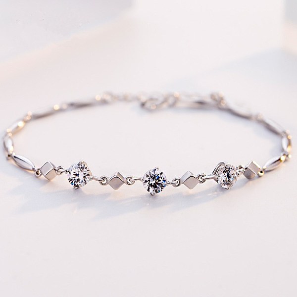 

PandaHall Brass Link Bracelet, with Cubic Zirconia, Star, Clear, Platinum Brass Clear