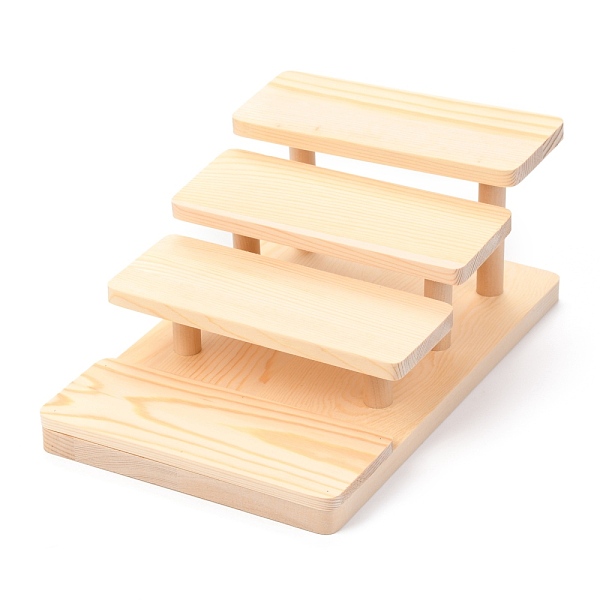 

PandaHall Wooden Displays for Eyeglasses, for Desktop, Home Decorative, Women, Man, Four Floors, BurlyWood, 17.5x27.5x10.6cm Wood Orange