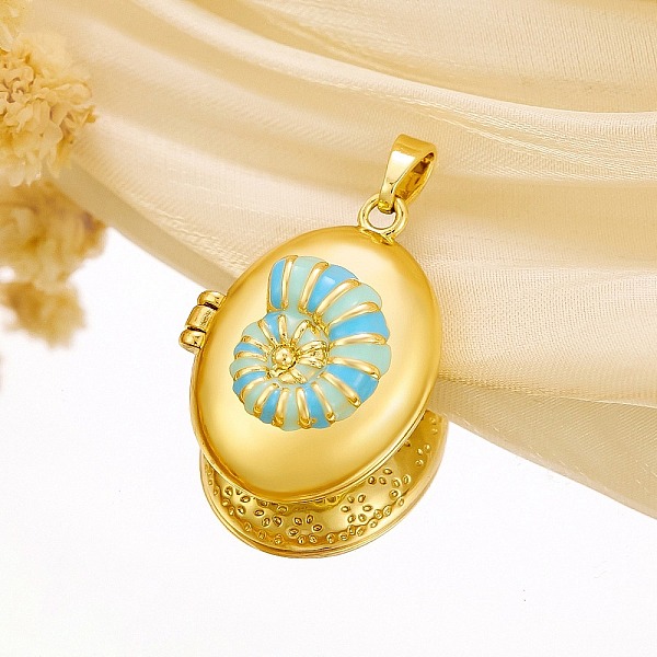 Brass Enamel Locket… - image