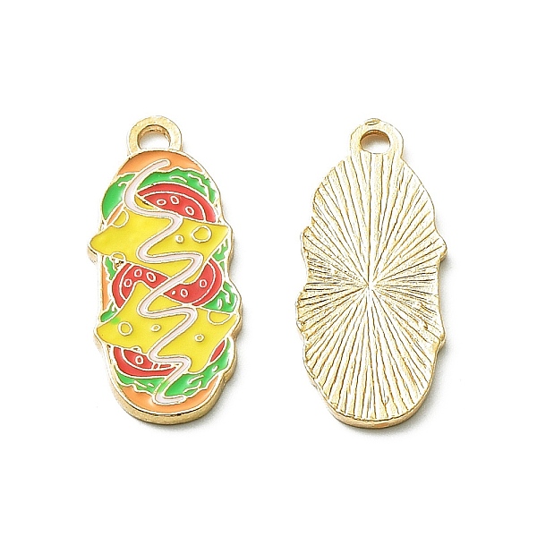 

PandaHall Zinc Alloy Pendants, with Enamel, Golden, Hot Dog, 32x13.5x1.5mm, Hole: 2.5mm Alloy+Enamel Food Gold