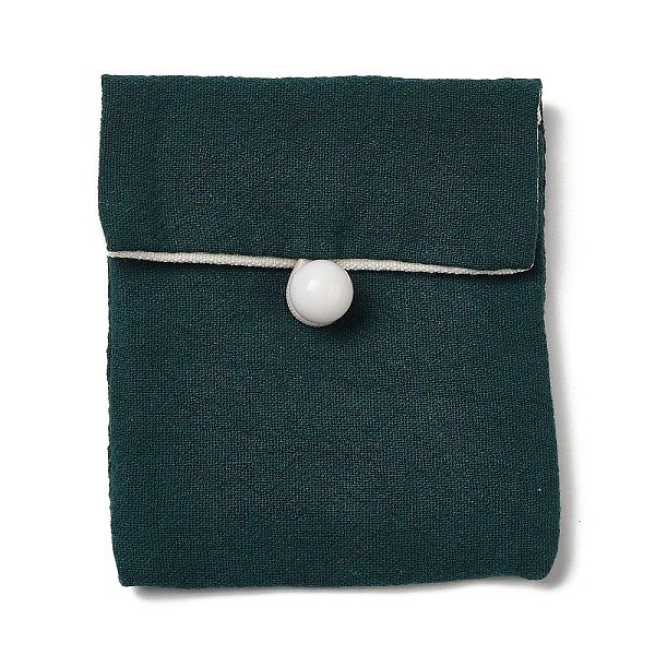 

PandaHall Burlap Packing Button Pouches Bags, for Jewelry Packaging, Rectangle, Dark Slate Gray, 9.3x8.5x0.8~1.45cm Burlap Rectangle
