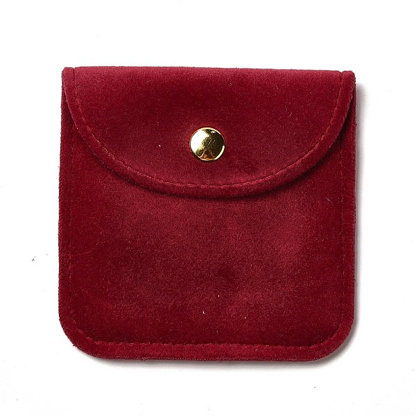 

PandaHall Velvet Jewelry Storage Pouches, Square Jewelry Bags with Golden Tone Snap Fastener, for Earring, Rings Storage, Red, 8x8x0.75cm...