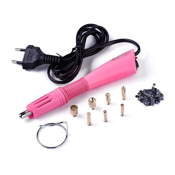 

PandaHall Hotfix Rhinestone Applicator Tool, Type C Plug(European Plug), with Random Color SS16 Rhinestone, Hot Pink, 18.5x4x2.3cm Plastic...