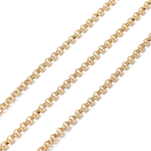 

PandaHall Brass Rolo Chains, Soldered, Real 14K Gold Filled, Link: 2.5x1mm Brass