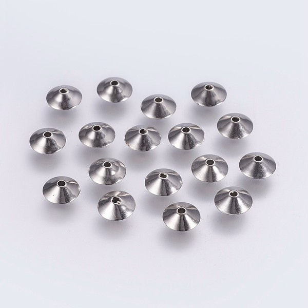 

PandaHall CCB Plastic Beads, Saucer, Platinum, 9x5mm, Hole: 1.5mm Plastic Others