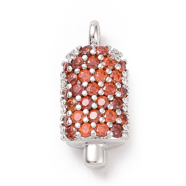 

PandaHall Rack Plating Brass Micro Pave Dark Orange Cubic Zirconia Pendants, Cadmium Free & Lead Free, Long-Lasting Plated, Popsicles...