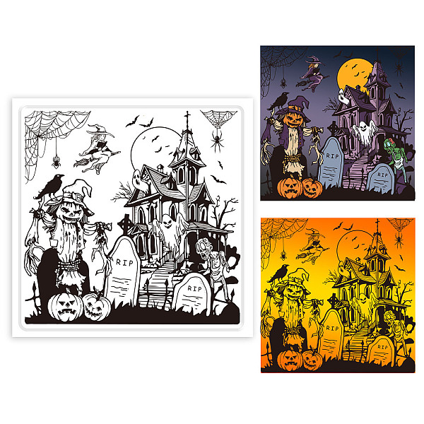 

PandaHall PVC Plastic Stamps, for DIY Scrapbooking, Photo Album Decorative, Cards Making, Stamp Sheets, Film Frame, Halloween Themed Pattern...