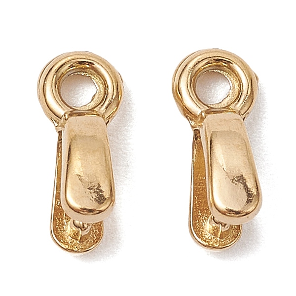 

PandaHall 304 Stainless Steel Ice Pick Pinch Bails, Cone, Real 18K Gold Plated, 8.5x2.3mm, Hole: 1.5mm, Pin: 0.9mm 303 Stainless Steel