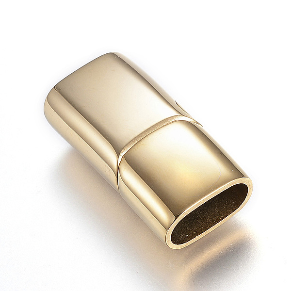 

PandaHall 304 Stainless Steel Magnetic Clasps, Rectangle, Golden, 28.5x14x8.5mm, Hole: 12x7mm 304 Stainless Steel Rectangle