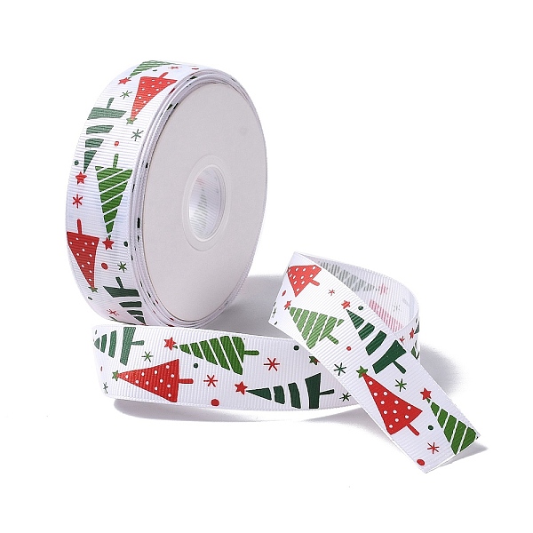 25 Yard Bedrucktes Ripsband Aus Polyester Mit Weihnachtsmotiv