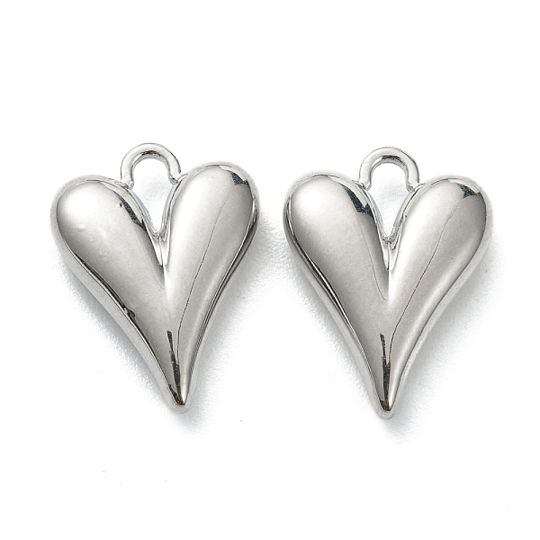 

PandaHall Alloy Pendants, Heart, Platinum, 15x11.5x4mm, Hole: 1.8mm Alloy Heart