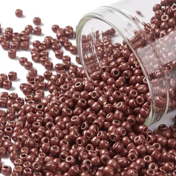 

PandaHall TOHO Round Seed Beads, Japanese Seed Beads, (PF564F) PermaFinish Cabernet Red Metallic Matte, 11/0, 2.2mm, Hole: 0.8mm, about...