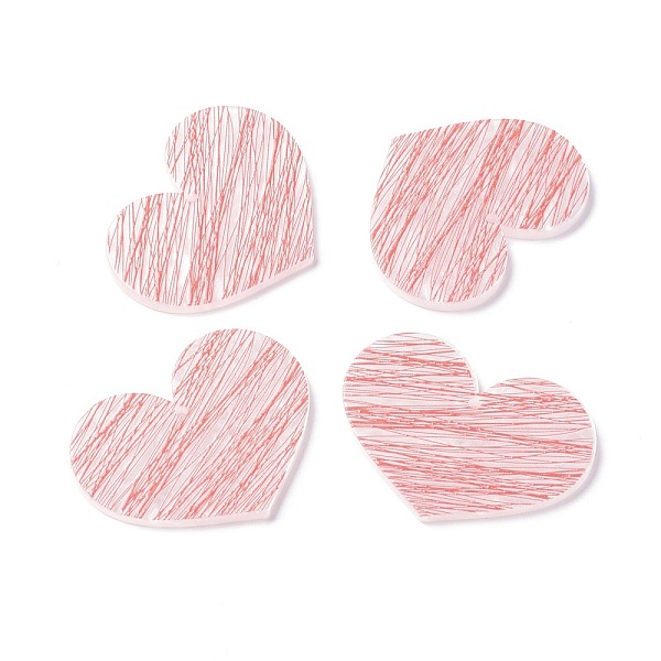 

PandaHall Acrylic Pendants, Red Heart, Light Coral, 31x39x2mm, Hole: 1.6mm Acrylic Heart