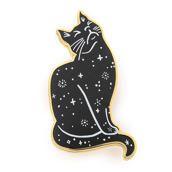 

PandaHall Alloy Enamel Pin Brooch, for Backpack Clothes, Cat Shape, Black, 35x22mm Alloy+Enamel Cat Shape Black