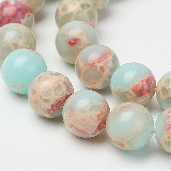 

PandaHall Synthetic Aqua Terra Jasper Beads Strands, Round, 6mm, Hole: 1mm, about 60pcs/strand, 15.7 inch Aqua Terra Jasper Round