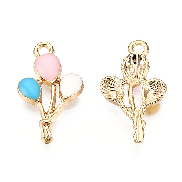 

PandaHall Alloy Enamel Pendants, Light Gold, Balloon, Colorful, 23.5x13.5x3mm, Hole: 2mm Alloy+Enamel Balloon