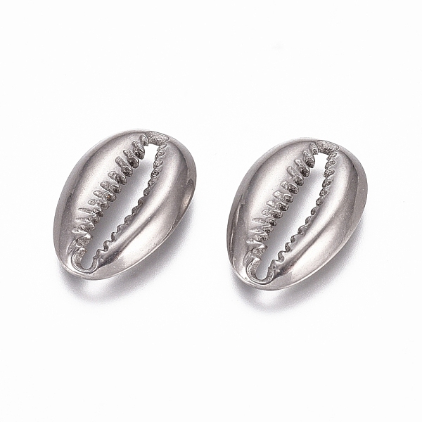 

PandaHall 304 Stainless Steel Pendants, Cowrie Shell Shape, Stainless Steel Color, 14x9.5x2mm, Hole: 2x10mm 304 Stainless Steel Shell Shape