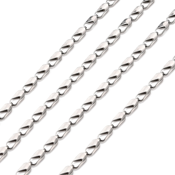 

PandaHall 3.28 Feet 304 Stainless Steel Link Chains, Soldered, with Rectangle Connector, Stainless Steel Color, 6x2.5x2mm 304 Stainless...