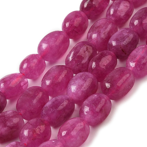 

PandaHall Natural Malaysia Jade Beads Strands, Faceted, Oval, Dyed and Heated, Medium Violet Red, 8.5~11.5x7~8x6.5~8mm, Hole: 1.5mm, about...