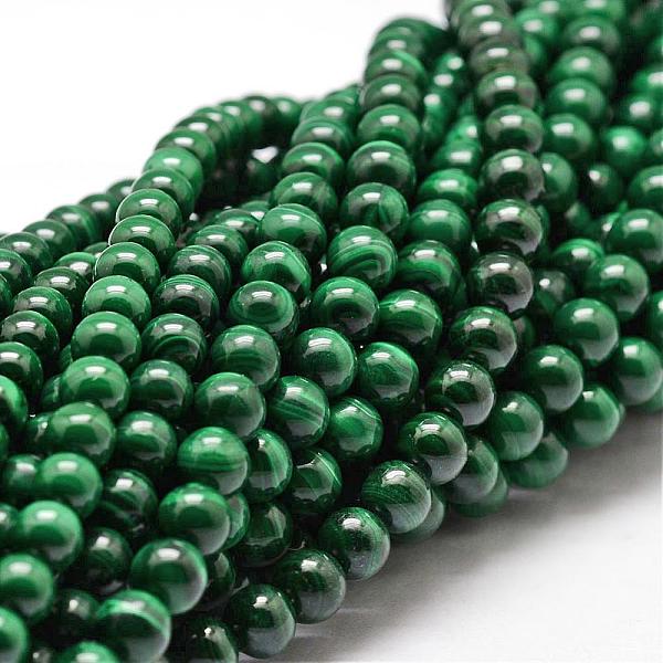 

PandaHall Natural Malachite Bead Strands, Round, 6mm, Hole: 1mm, about 67pcs/strand, 15.7 inch Malachite Round