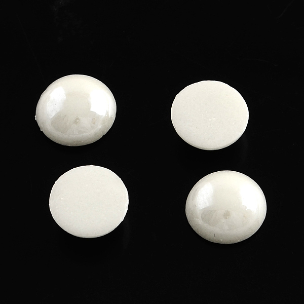 

PandaHall Pearlized Plated Opaque Glass Cabochons, Half Round/Dome, Mixed Color, 7x3mm Glass Half Round Multicolor