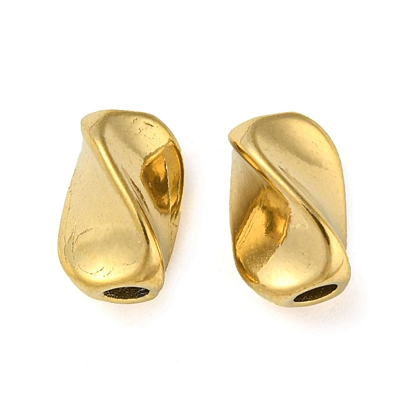 

PandaHall Ion Plating(IP) 304 Stainless Steel Twist Beads, Real 18K Gold Plated, 8x5x4mm, Hole: 1.8mm 304 Stainless Steel Twist