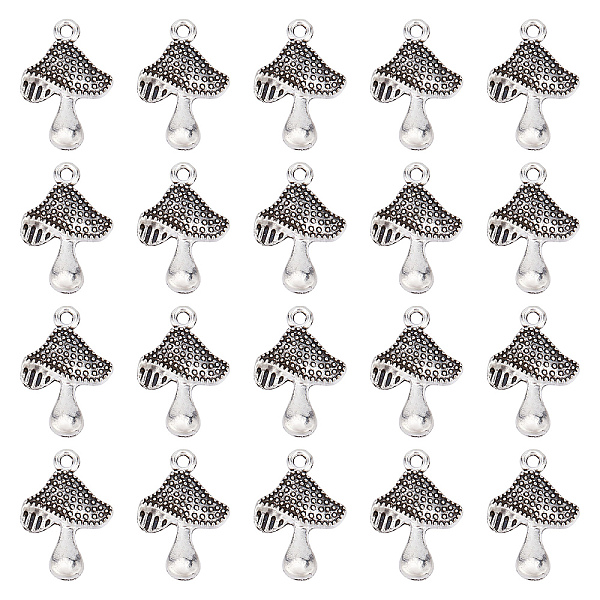 

PandaHall SUNNYCLUE Mushroom Charms Bulk Alloy Mushroom