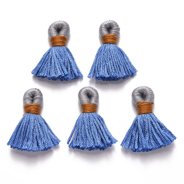 

PandaHall Cotton Tassel Pendant Decorations, Royal Blue, 35~45x11~12x6mm, Hole: 4~6x5~7mm Cotton Blue