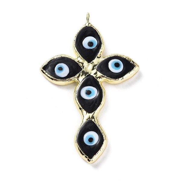 

PandaHall Handmade Lampwork Big Pendants, with Eco-friendly Ligh Gold Brass Findings, Long-Lasting Plated, Cadmium Free & Lead Free..., Black