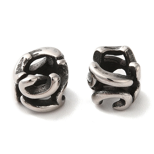 

PandaHall 304 Stainless Steel European Beads, Large Hole Beads, Nuggets, Antique Silver, 7x5.5mm, Hole: 4mm 304 Stainless Steel Nuggets