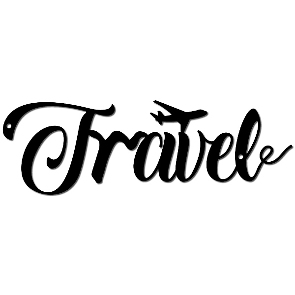 

PandaHall Iron Wall Signs, Metal Art Wall Decoration, for Living Room, Home, Office, Garden, Kitchen, Hotel, Balcony, Word Travel...