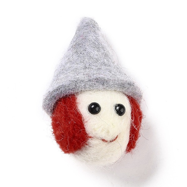 

PandaHall Wool Felt Display Decorations, Witch, Gainsboro, 35~36x31~31.5x65.5~66.5mm Fibre Human Gray