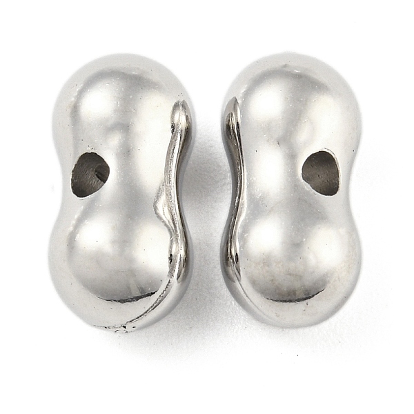 

PandaHall CCB Plastic Beads, Peanut, Platinum, 12x6mm, Hole: 1.8mm Plastic Peanut