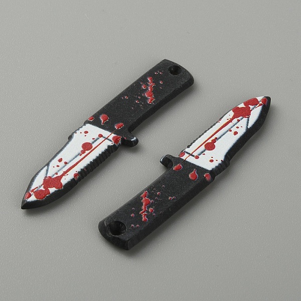 

PandaHall Opaque Resin Halloween Horror Goth Pendants, Bloody Dagger Charm, for Jewelry Earring Making, Dagger Shape, Black, Tool...