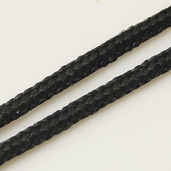 

PandaHall Nylon Braided Threads, Chinese Knot Cord, Round, Black, 1.5mm, about 200.00 Yards(182.88m)/Roll Nylon Black