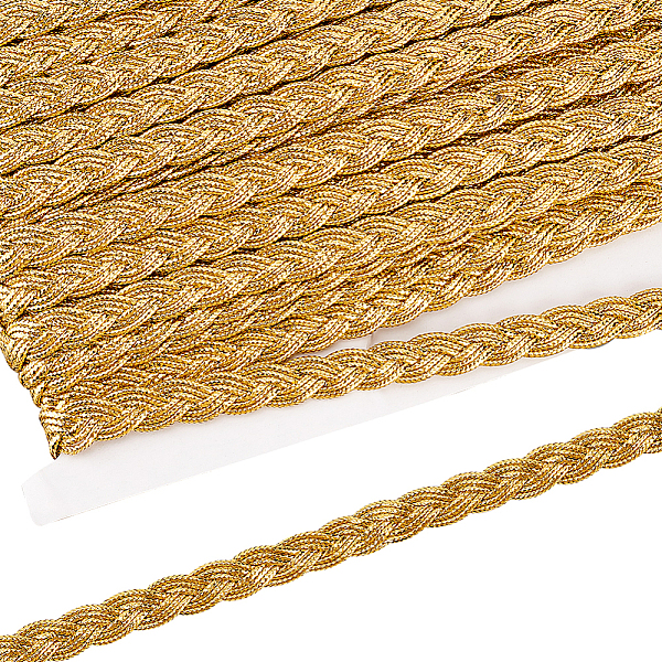 

PandaHall Filigree Corrugated Lace Ribbon, Braided Lace Trim, for Clothing Accessories, Gold, 3/8 inch(11mm), about 19.69 Yards(18m)/Card...