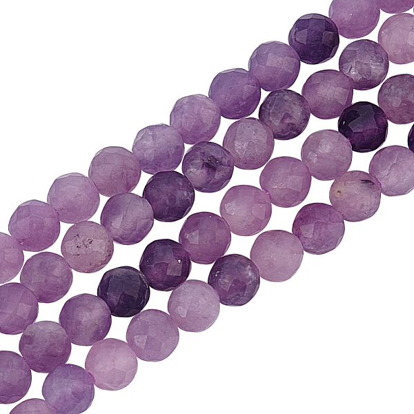 

PandaHall Olycraft 2 Strands Natural Lepidolite/Purple Mica Stone Beads Strands, Faceted, Round, 3mm, Hole: 0.6mm, about 126pcs/strand...