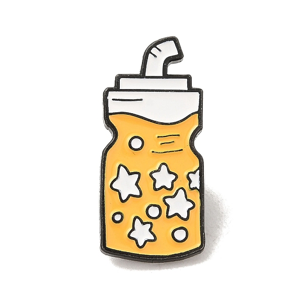 

PandaHall Black Alloy Brooches, Enamel Pins, for Backpack Clothes, Drink, 30.5x13.5x1.5mm Alloy Drink