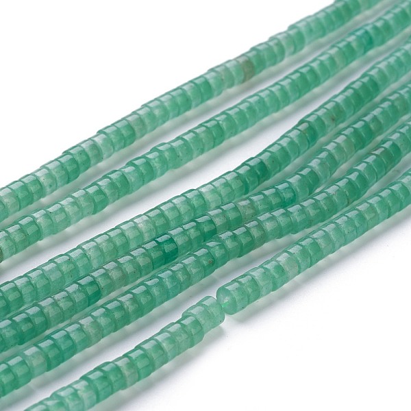 

PandaHall Natural Green Aventurine Beads Strands, Heishi Beads, Flat Round/Disc, 4~4.5x2.5mm, Hole: 0.7mm, about 167pcs/strand, 15.43 inch...