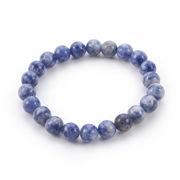 

PandaHall Natural Picasso/Sodalite/Dragon Veins Agate/Zebra Jasper Stretch Bracelets Sets, Round, 2-1/8 inch(5.5cm), 4pcs/set Mixed Stone