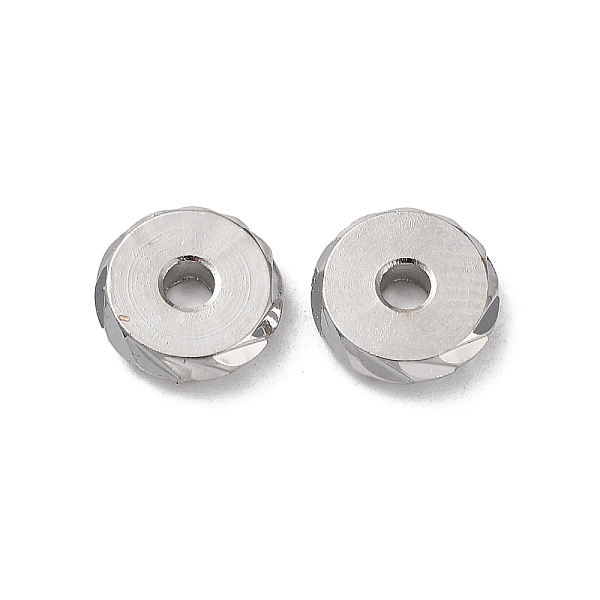 

PandaHall Rack Plating Brass Bead, Cadmium Free & Lead Free, Long-Lasting Plated, Disc, Platinum, 8x2mm, Hole: 3mm Brass Disc